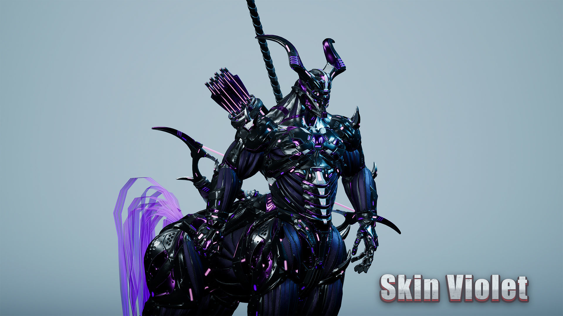 Sci-Fi Centaur Low-poly 3D model_6