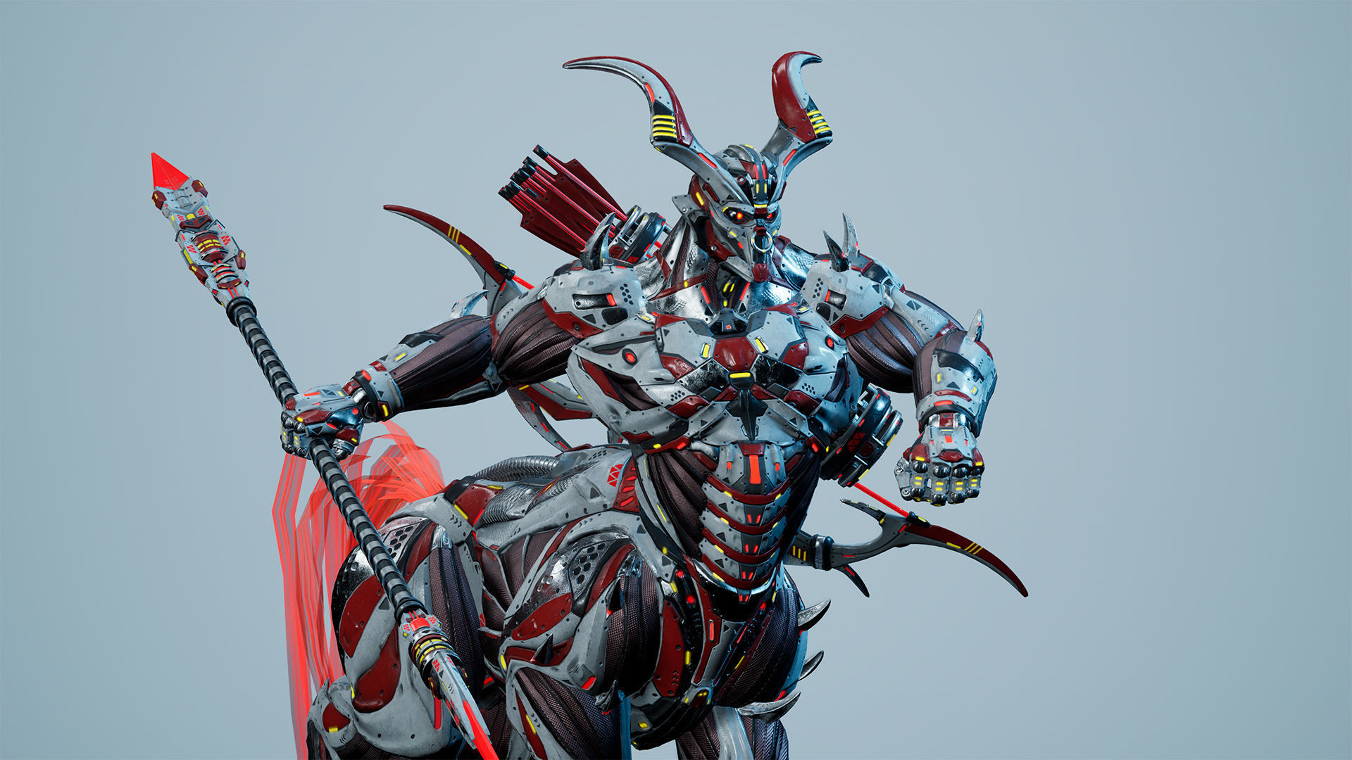 Sci-Fi Centaur Low-poly 3D model_16