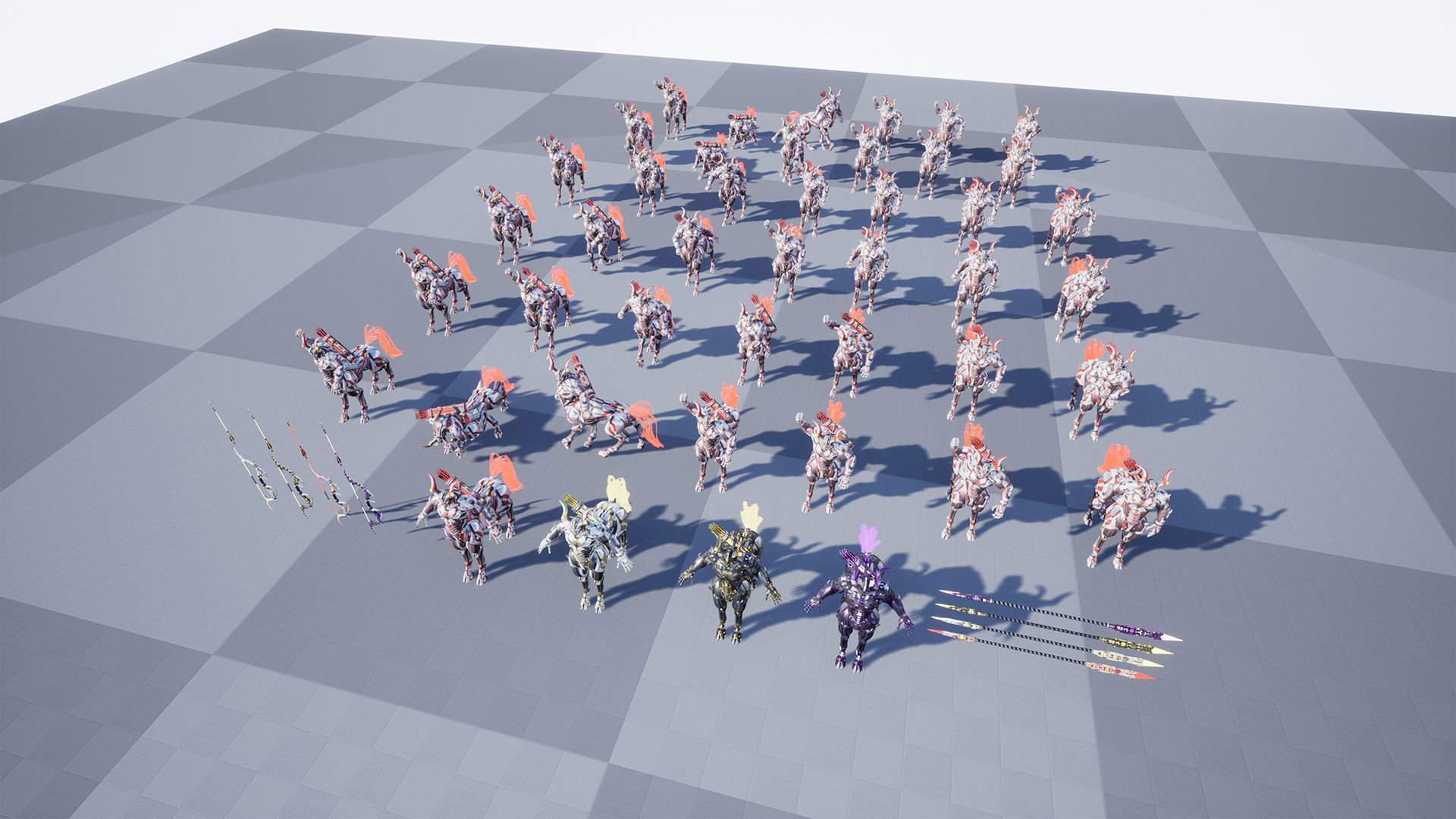 Sci-Fi Centaur Low-poly 3D model_14