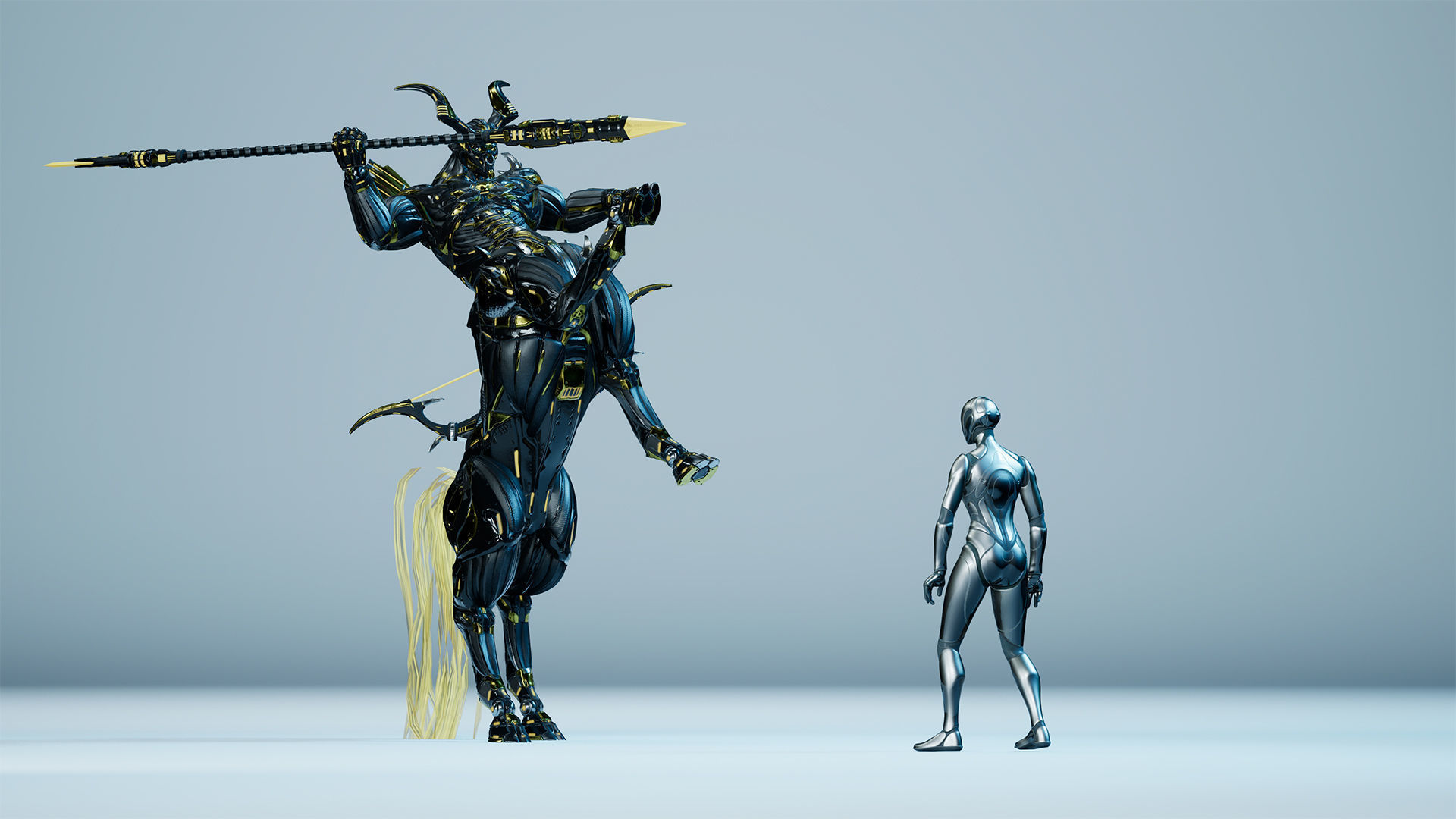 Sci-Fi Centaur Low-poly 3D model_17