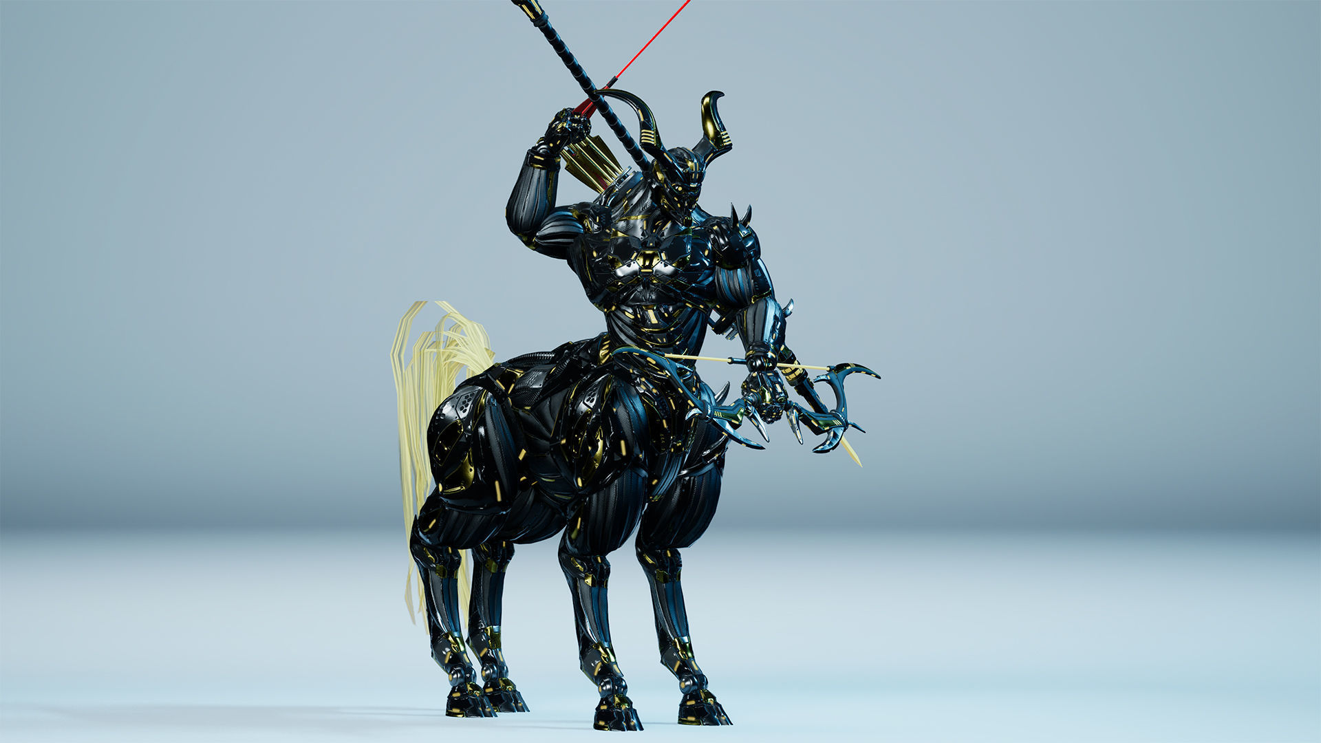 Sci-Fi Centaur Low-poly 3D model_19