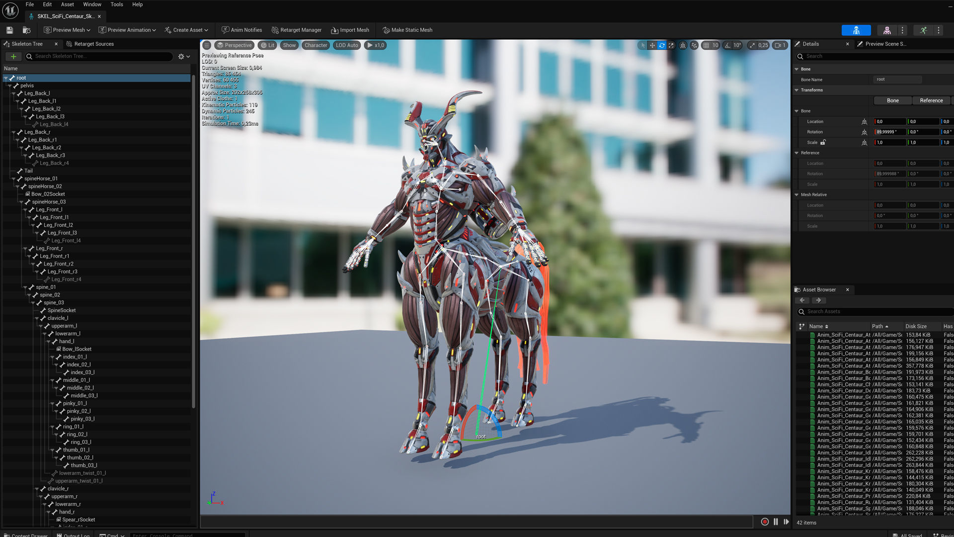 Sci-Fi Centaur Low-poly 3D model_7