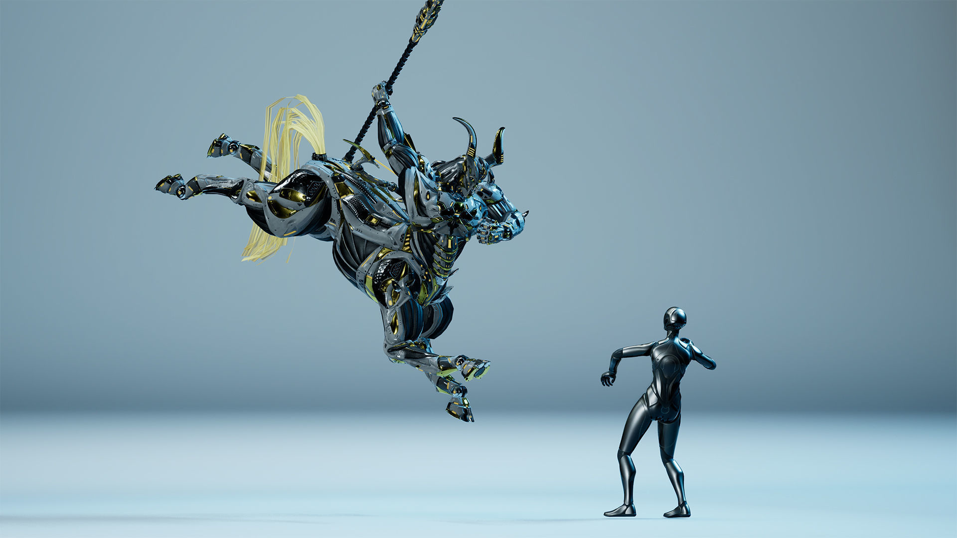 Sci-Fi Centaur Low-poly 3D model_22