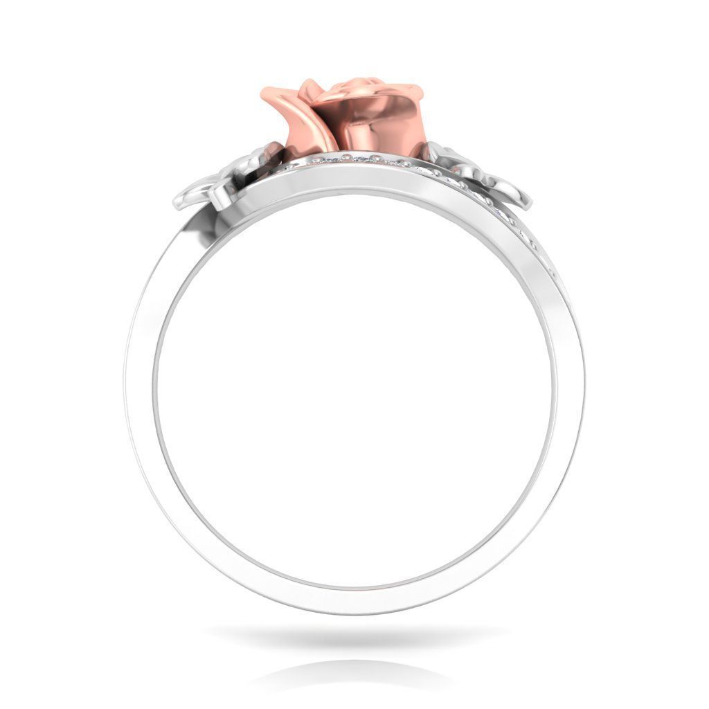 Diamond Rose Ring RG06 3D print model_2
