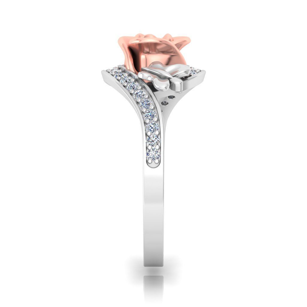 Diamond Rose Ring RG06 3D print model_3