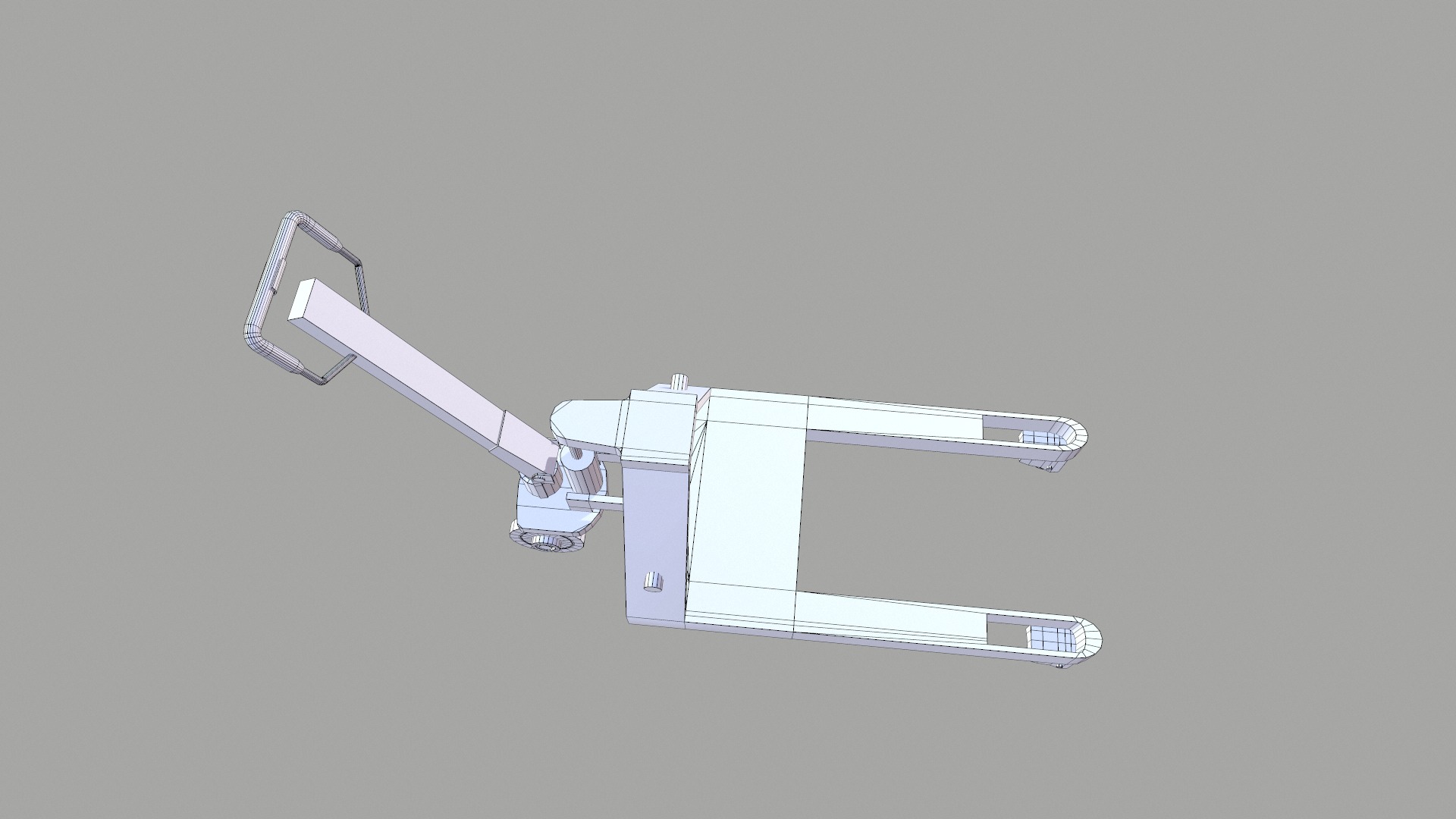 Transport Trolley Low-poly 3D model_8
