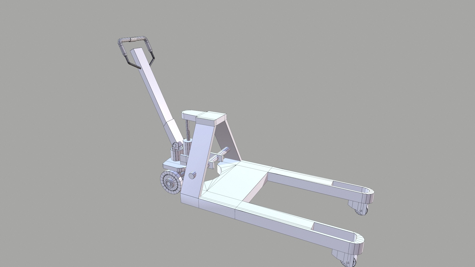 Transport Trolley Low-poly 3D model_9