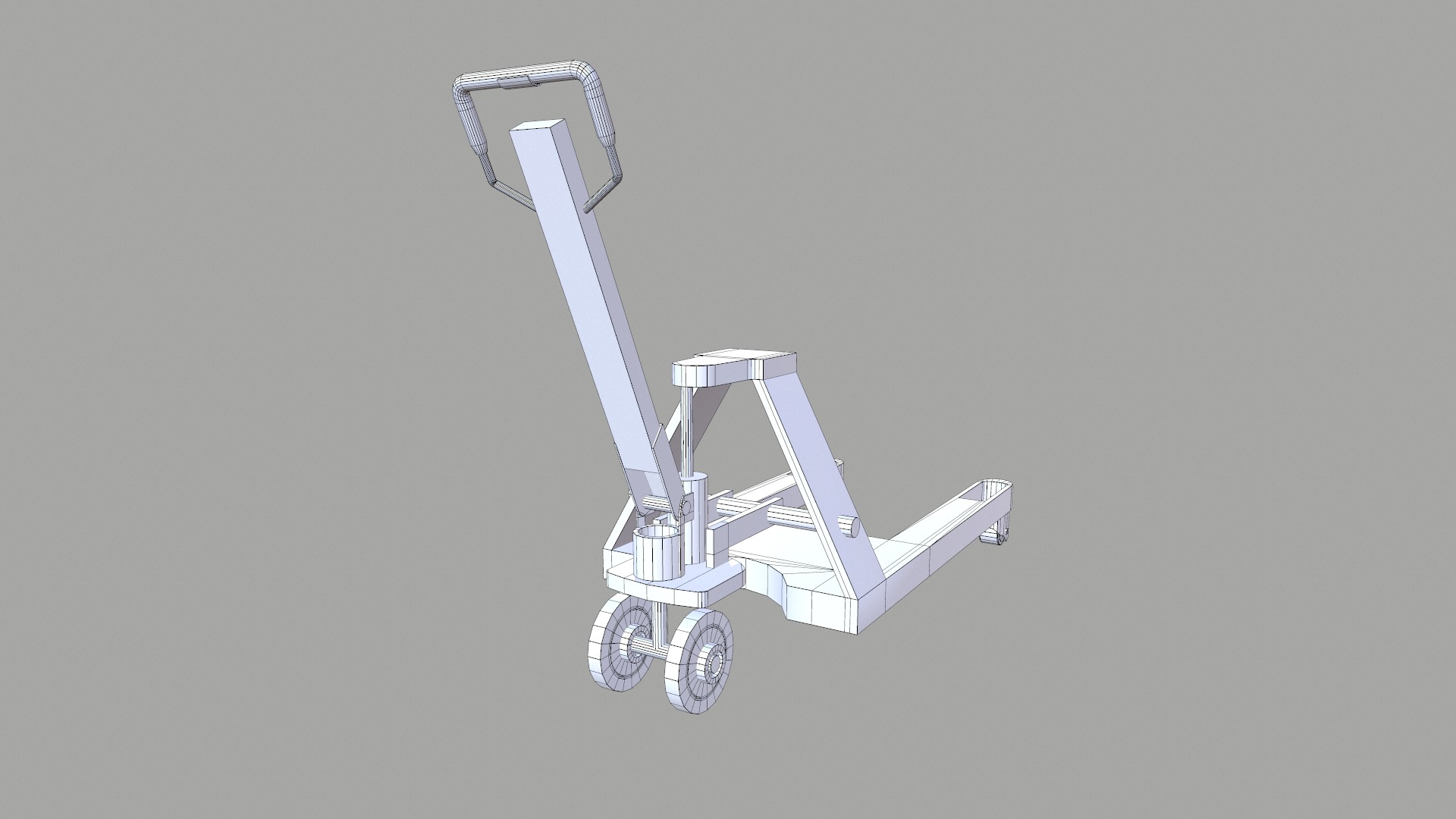 Transport Trolley Low-poly 3D model_7
