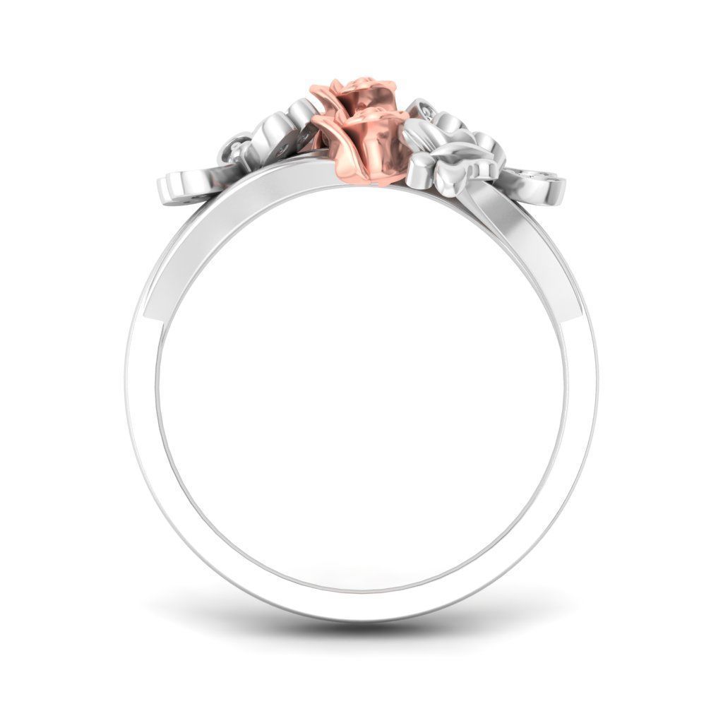 Diamond Rose Ring RG07 3D print model_2