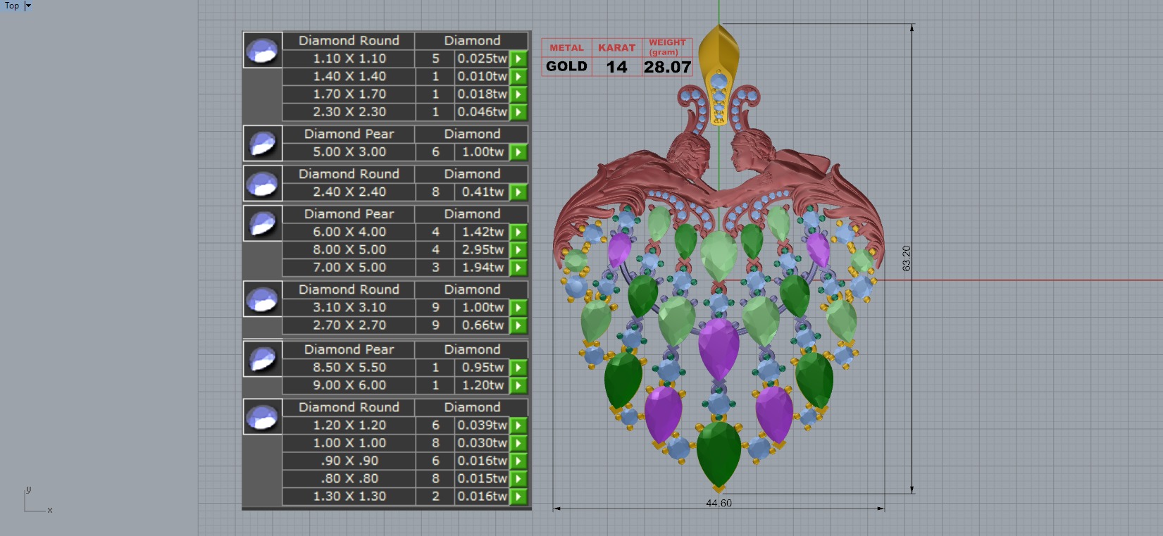 Magerit presents Eternal Collection Pendant Juliet 3D print model_5