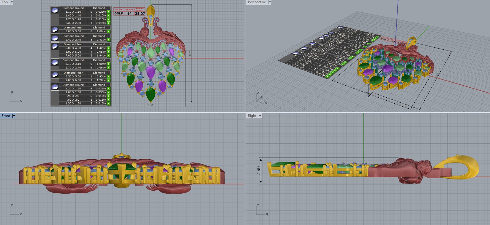 Magerit presents Eternal Collection Pendant Juliet 3D print model_7