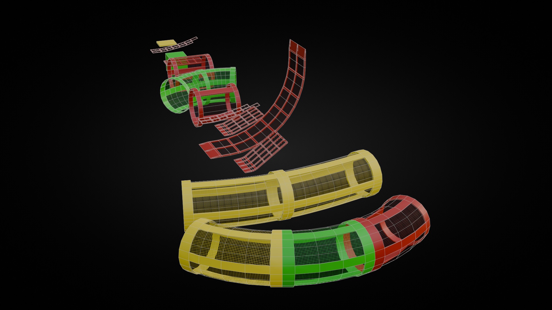 Low Poly Modular Parkour Kit Low-poly 3D model_5