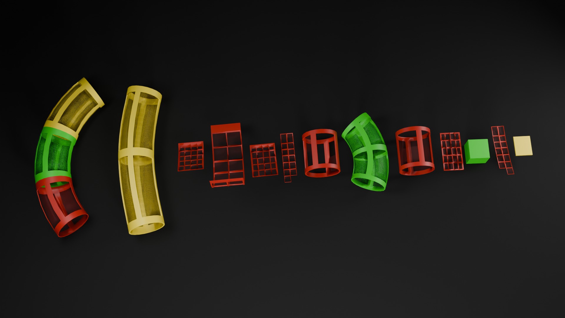 Low Poly Modular Parkour Kit Low-poly 3D model_7