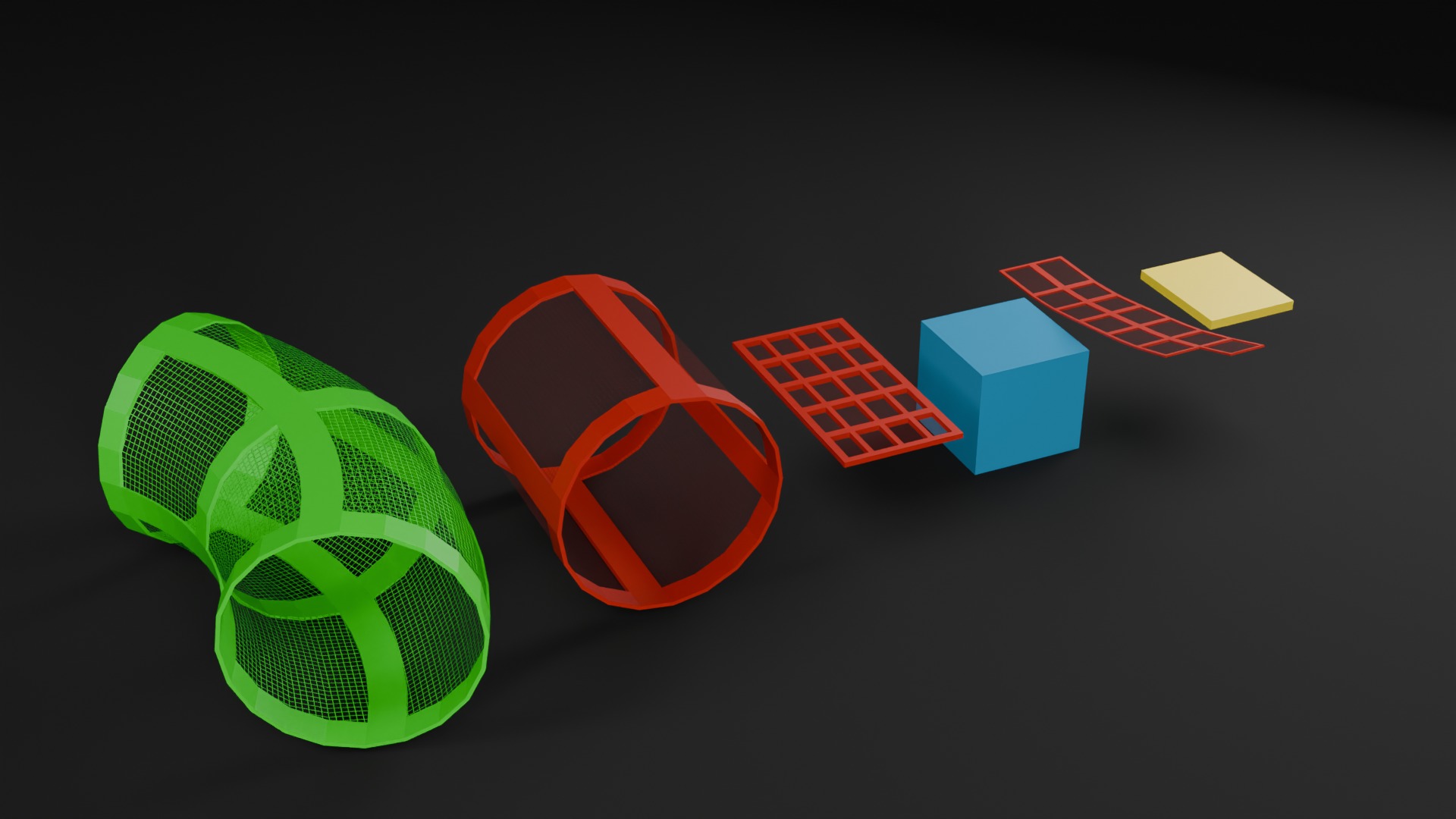 Low Poly Modular Parkour Kit Low-poly 3D model_4