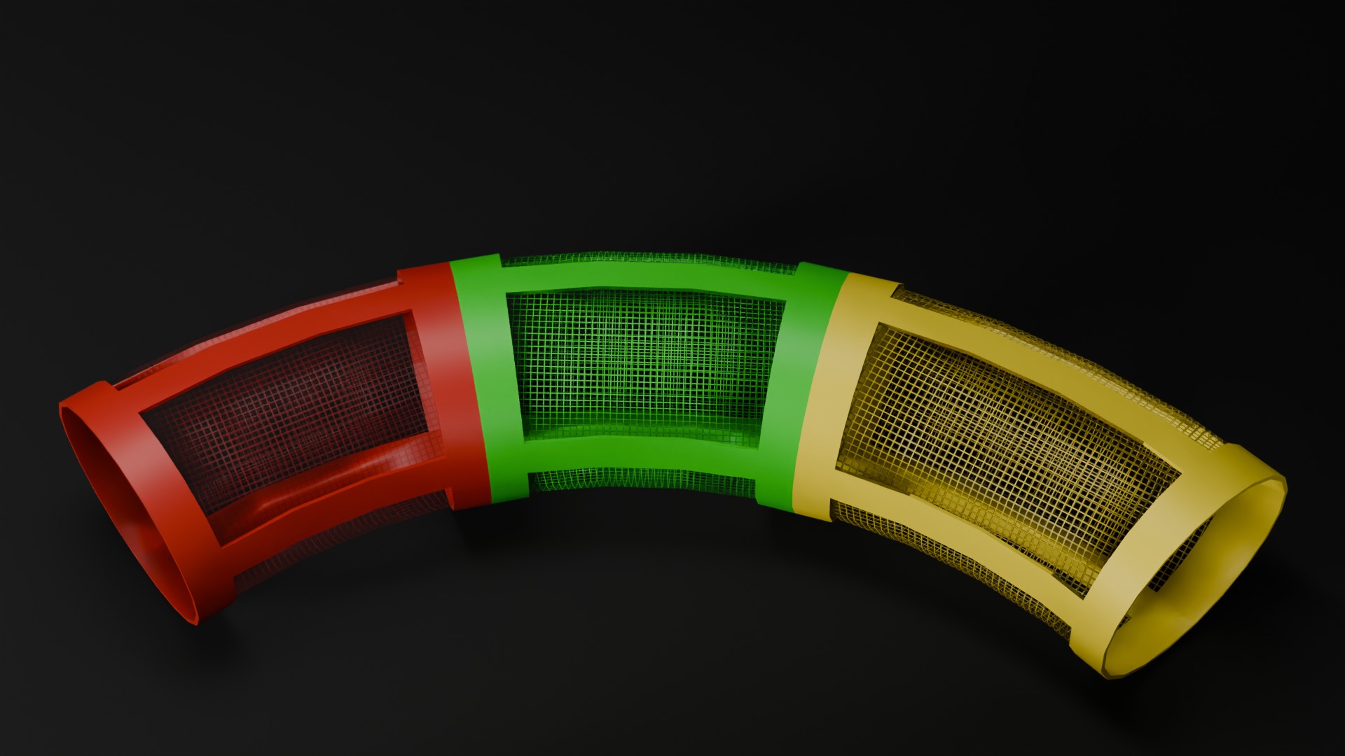 Low Poly Modular Parkour Kit Low-poly 3D model_1