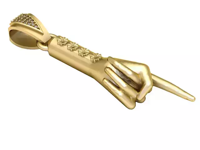 HAND FINGER PENDANT 3D PRINTABLE MODEL 