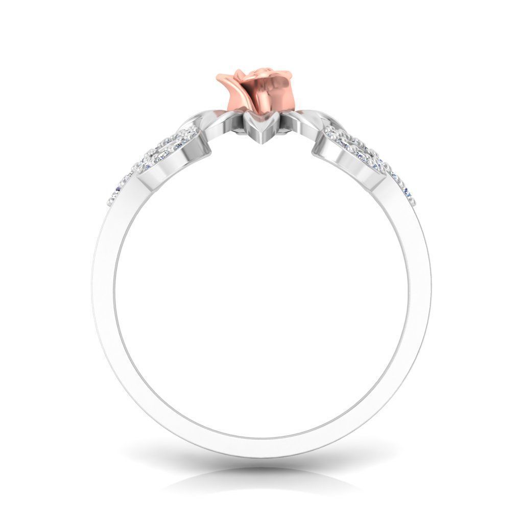 Diamond Rose Ring RG08 3D print model_2