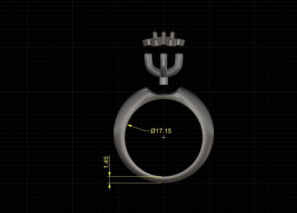 Engagement ring  Free 3D print model_3