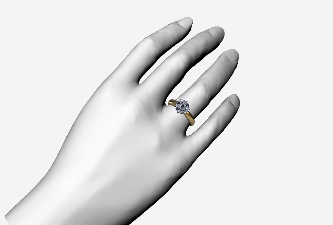 Engagement ring  Free 3D print model_1