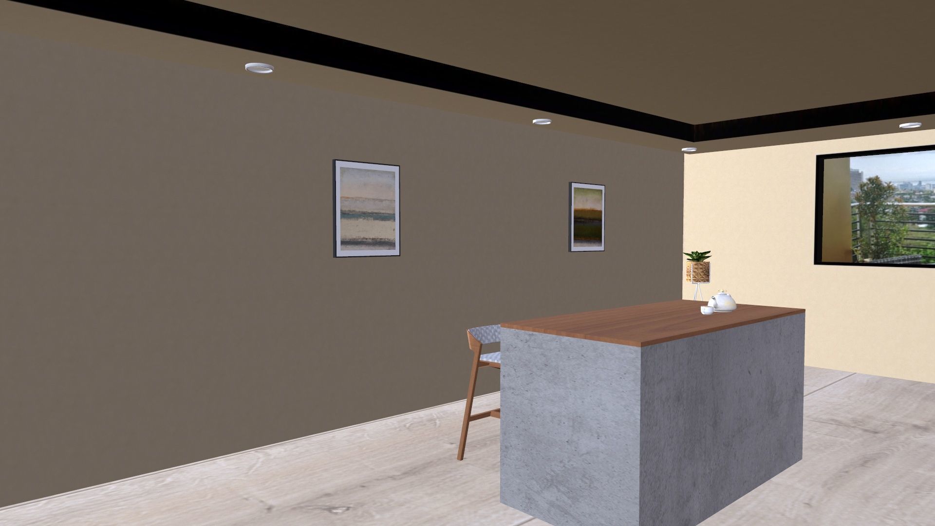 Kitchen Low-poly 3D model_8