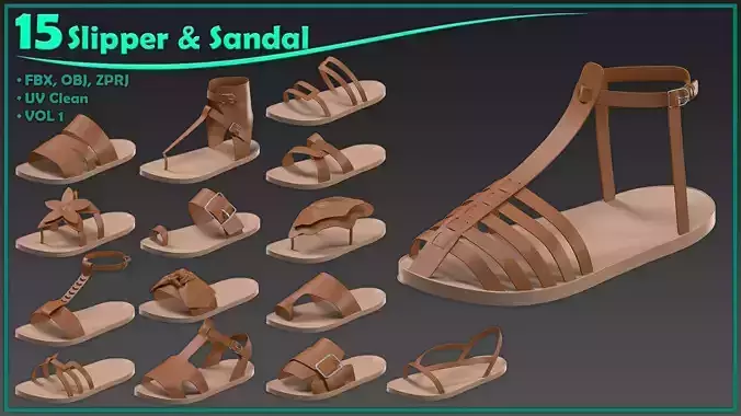 15 slippers and sandals