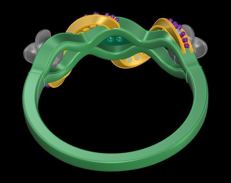 Diamond Rose Ring RG09 3D print model_6