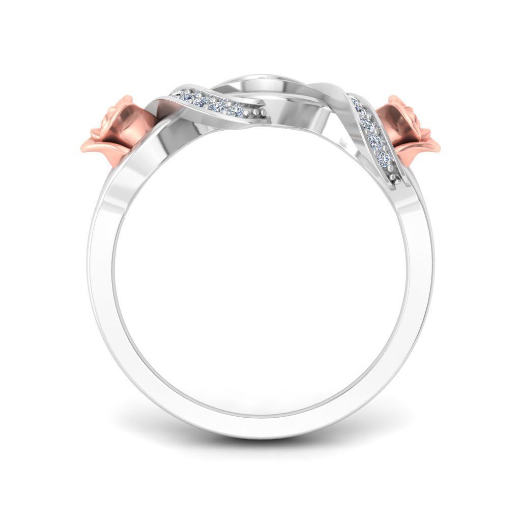 Diamond Rose Ring RG09 3D print model_2