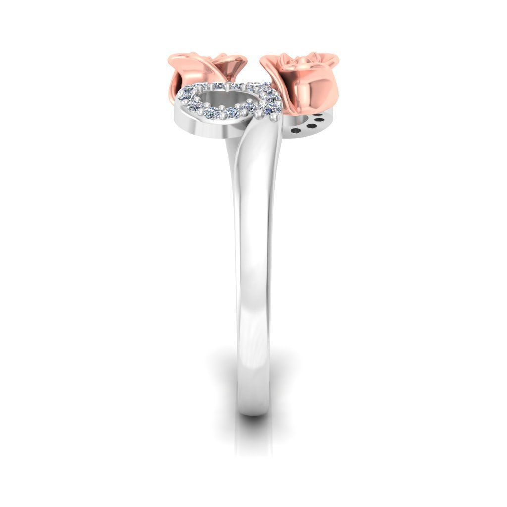 Diamond Rose Ring RG10 3D print model_3