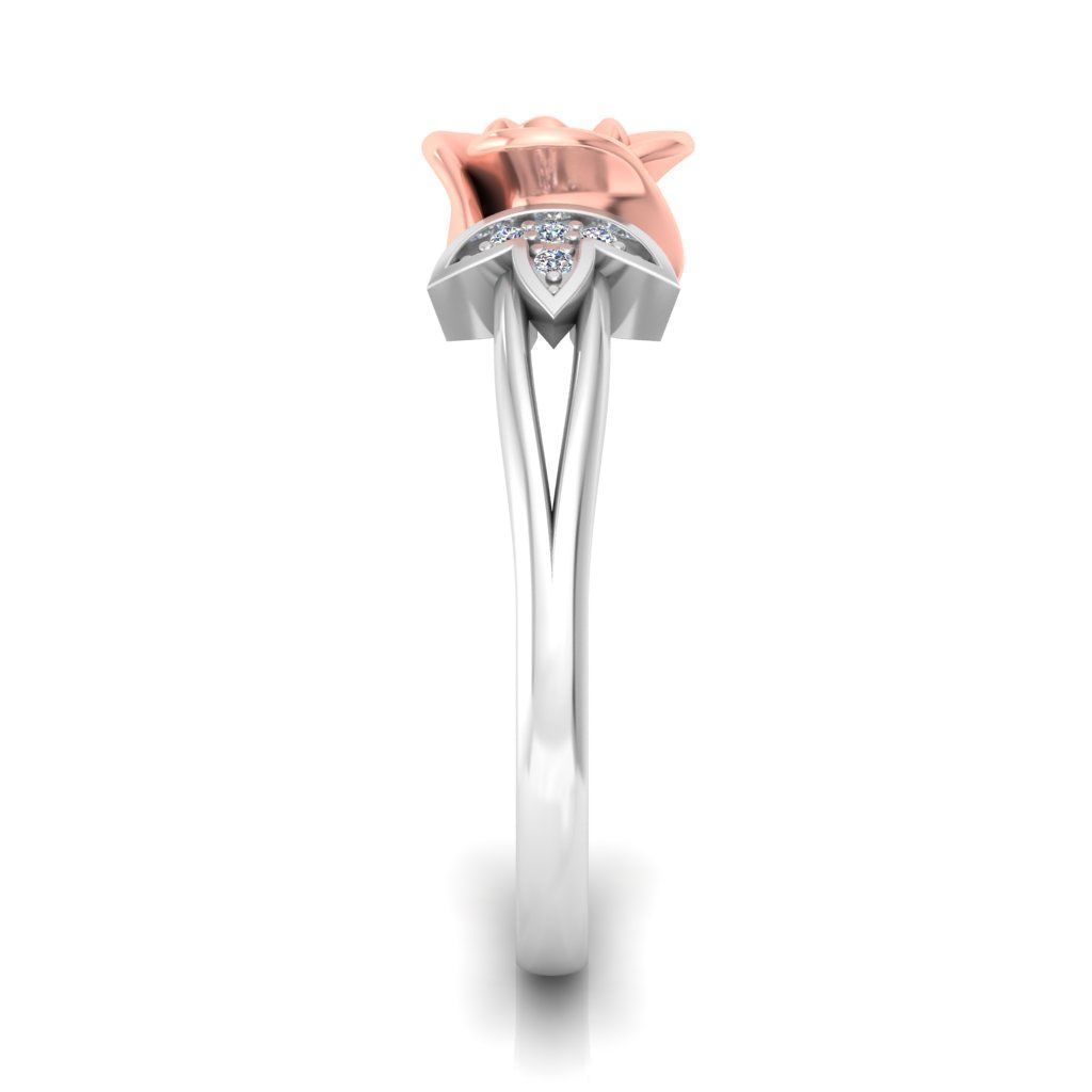 Diamond Rose Ring RG11 3D print model_3