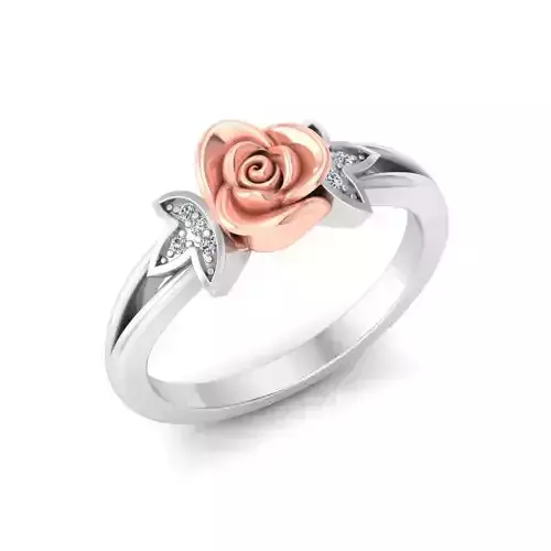 Diamond Rose Ring RG11 3D print model