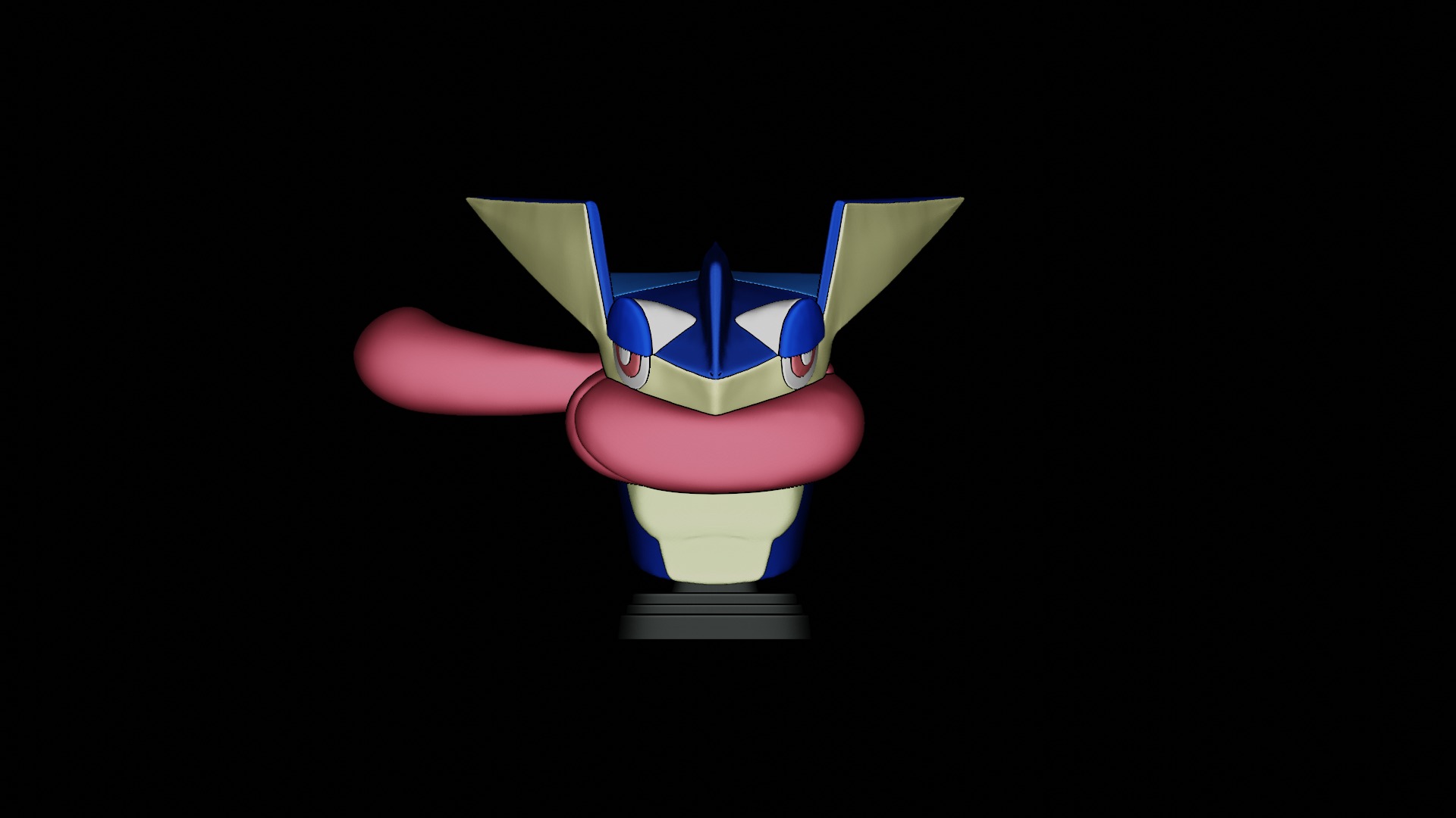 Greninja bust Pokemon 3D print model_10
