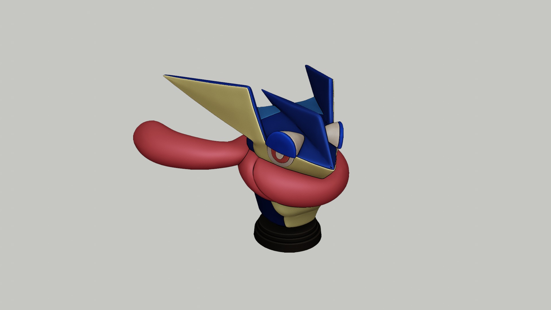 Greninja bust Pokemon 3D print model_4