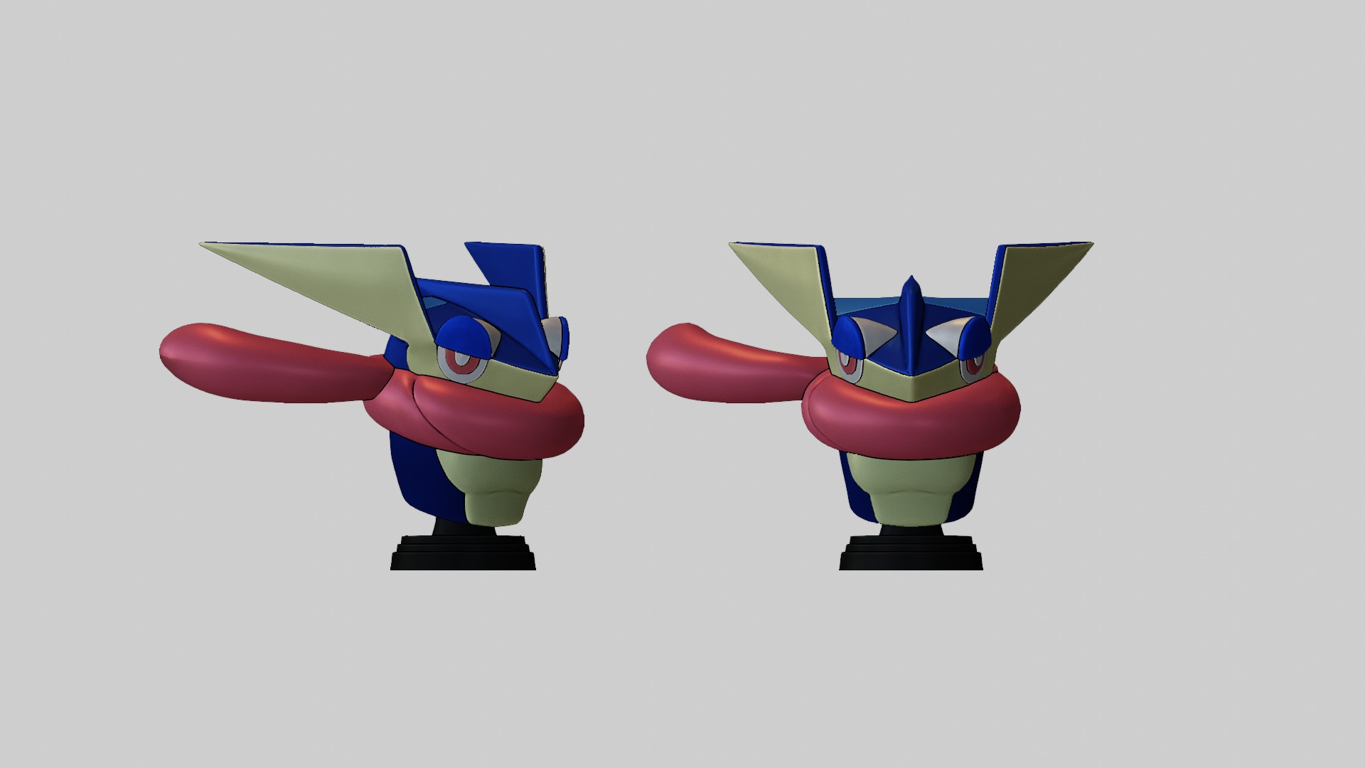 Greninja bust Pokemon 3D print model_2