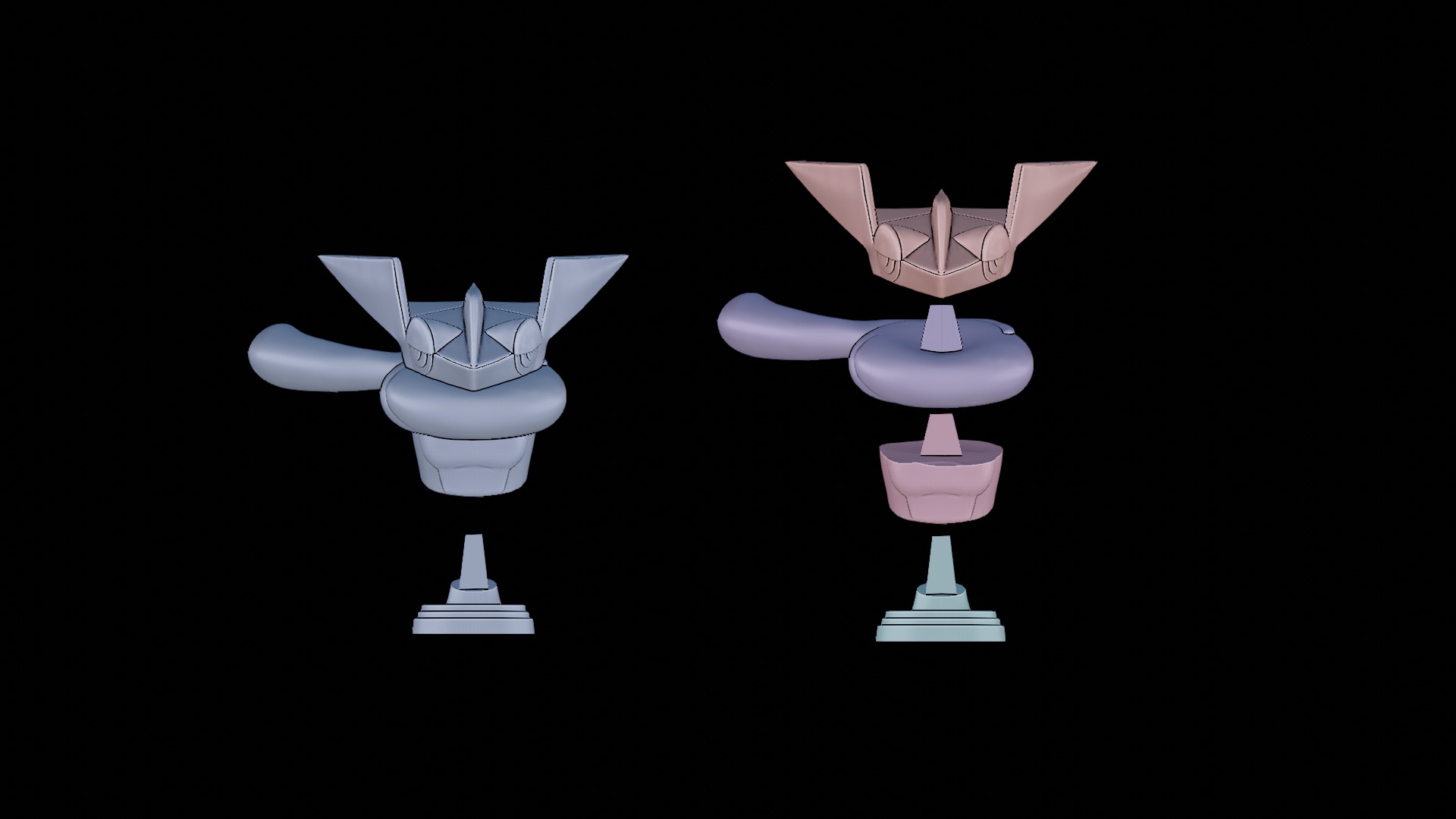 Greninja bust Pokemon 3D print model_8