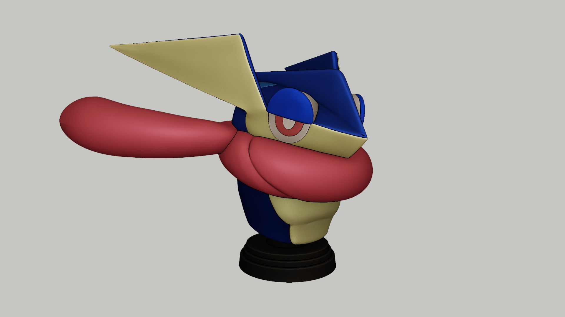 Greninja bust Pokemon 3D print model_7