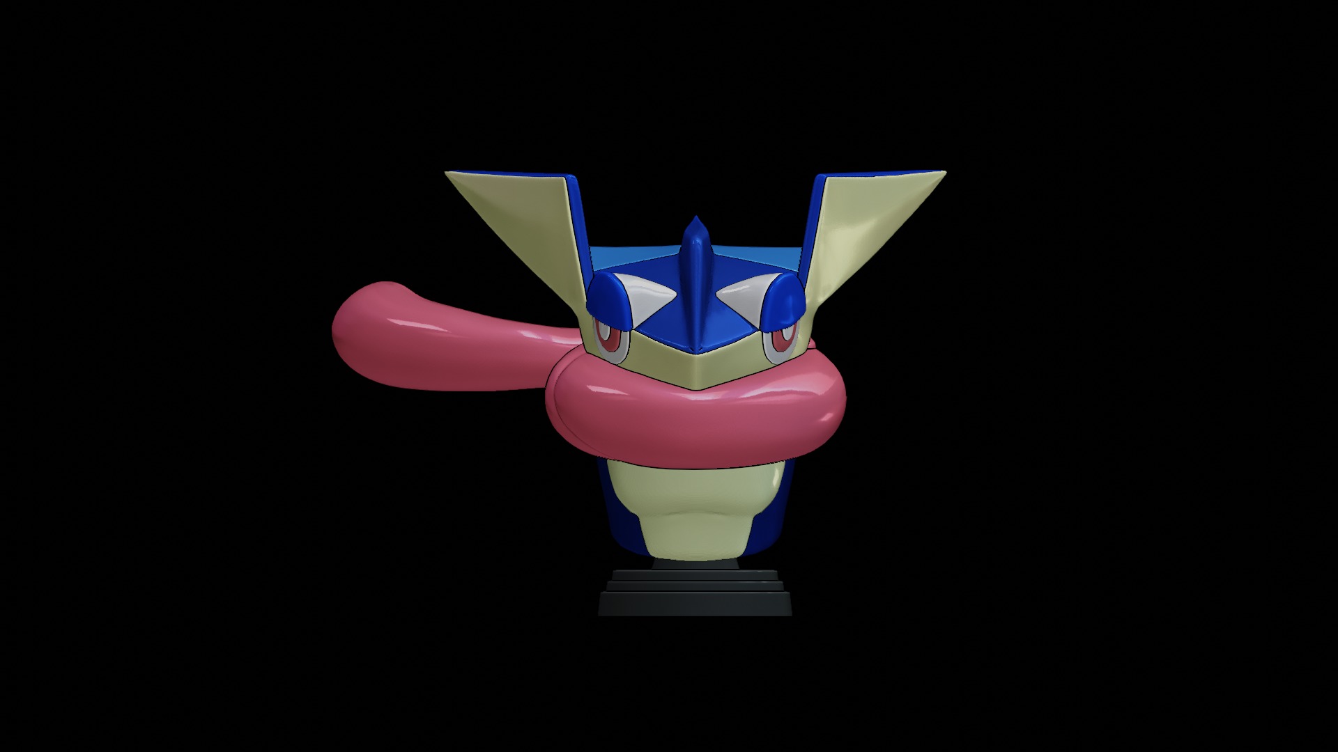 Greninja bust Pokemon 3D print model_11