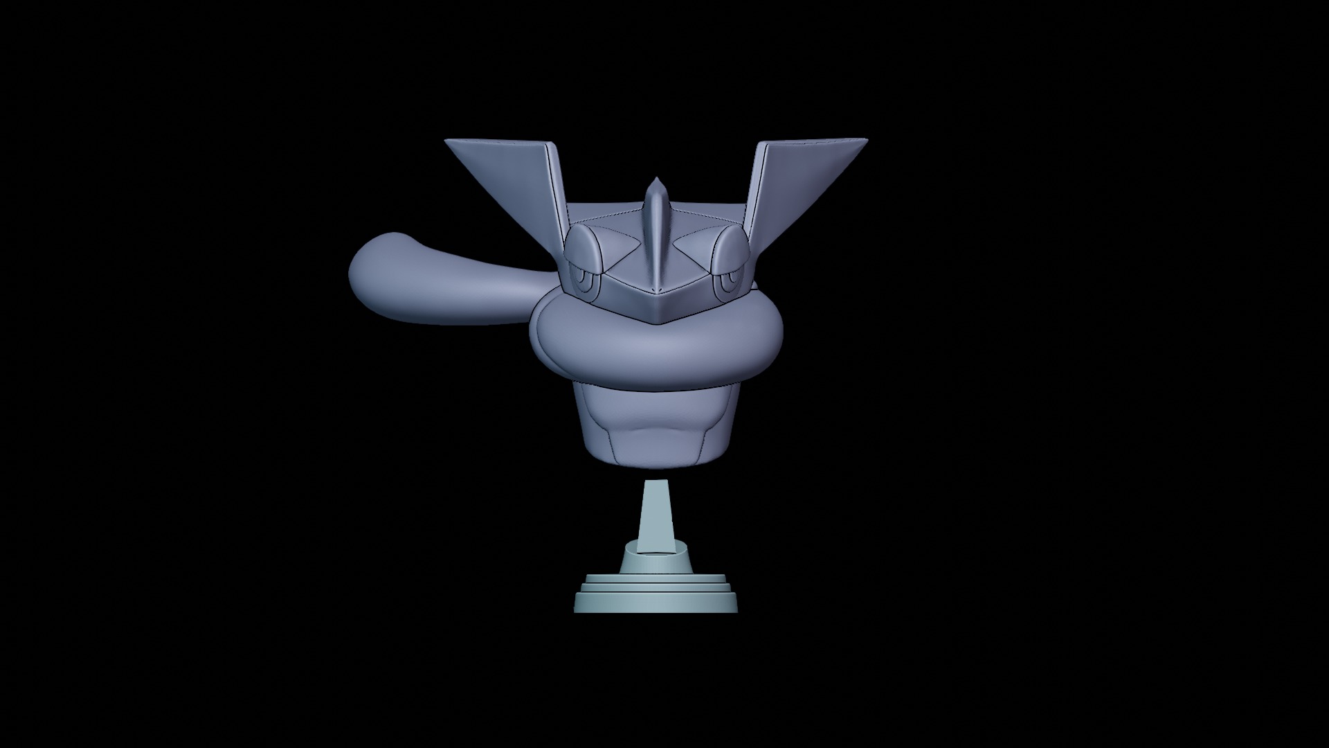 Greninja bust Pokemon 3D print model_9