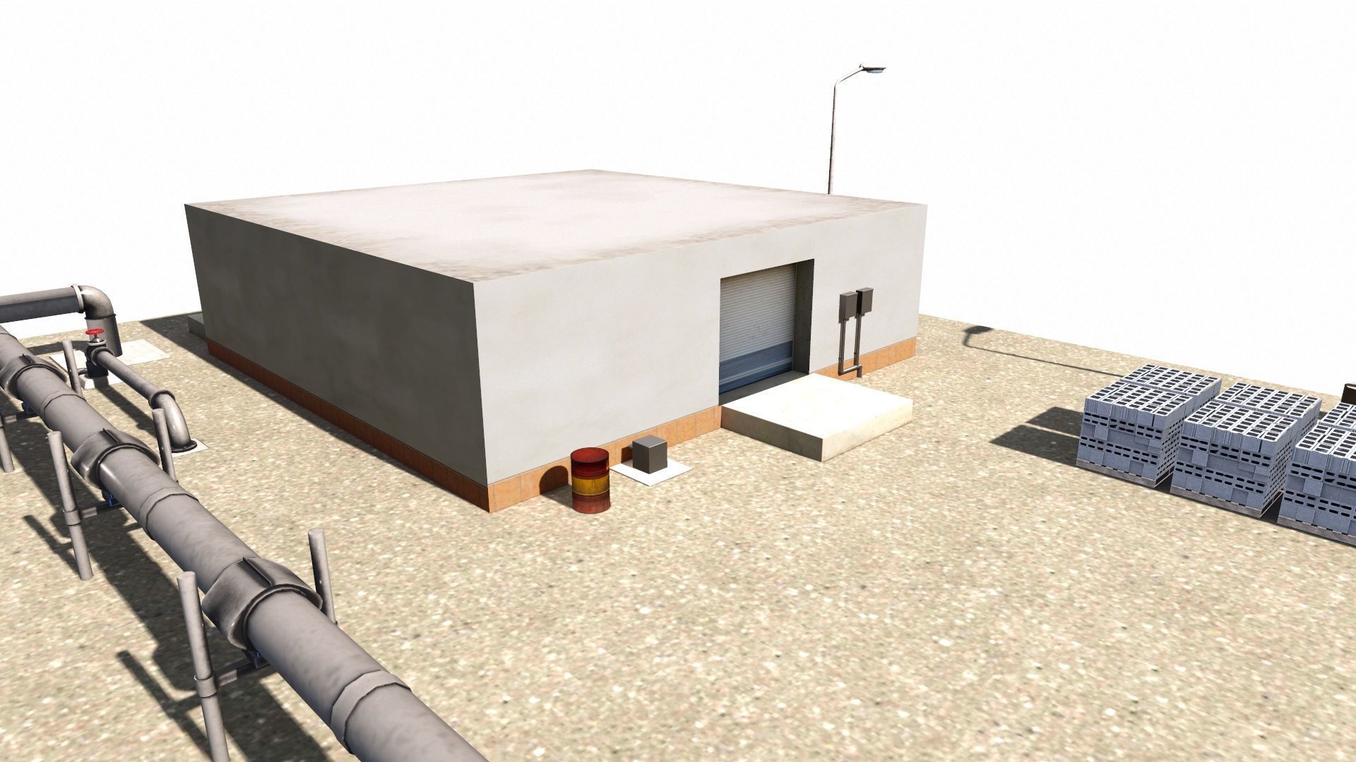 Detailed Refinery Collection Low-poly 3D model_5