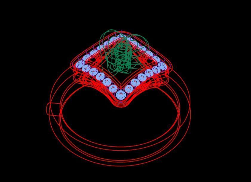 Diamond Rose Ring RG12 3D print model_8