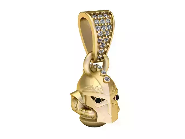 SKULL FACE PENDANT 3D PRINTABLE MODEL 