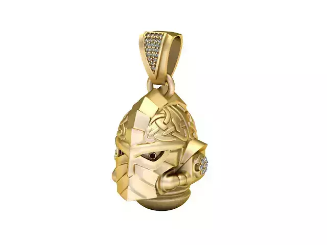 HQND GOLD PENDANT 3D PRINTABLE MODEL 