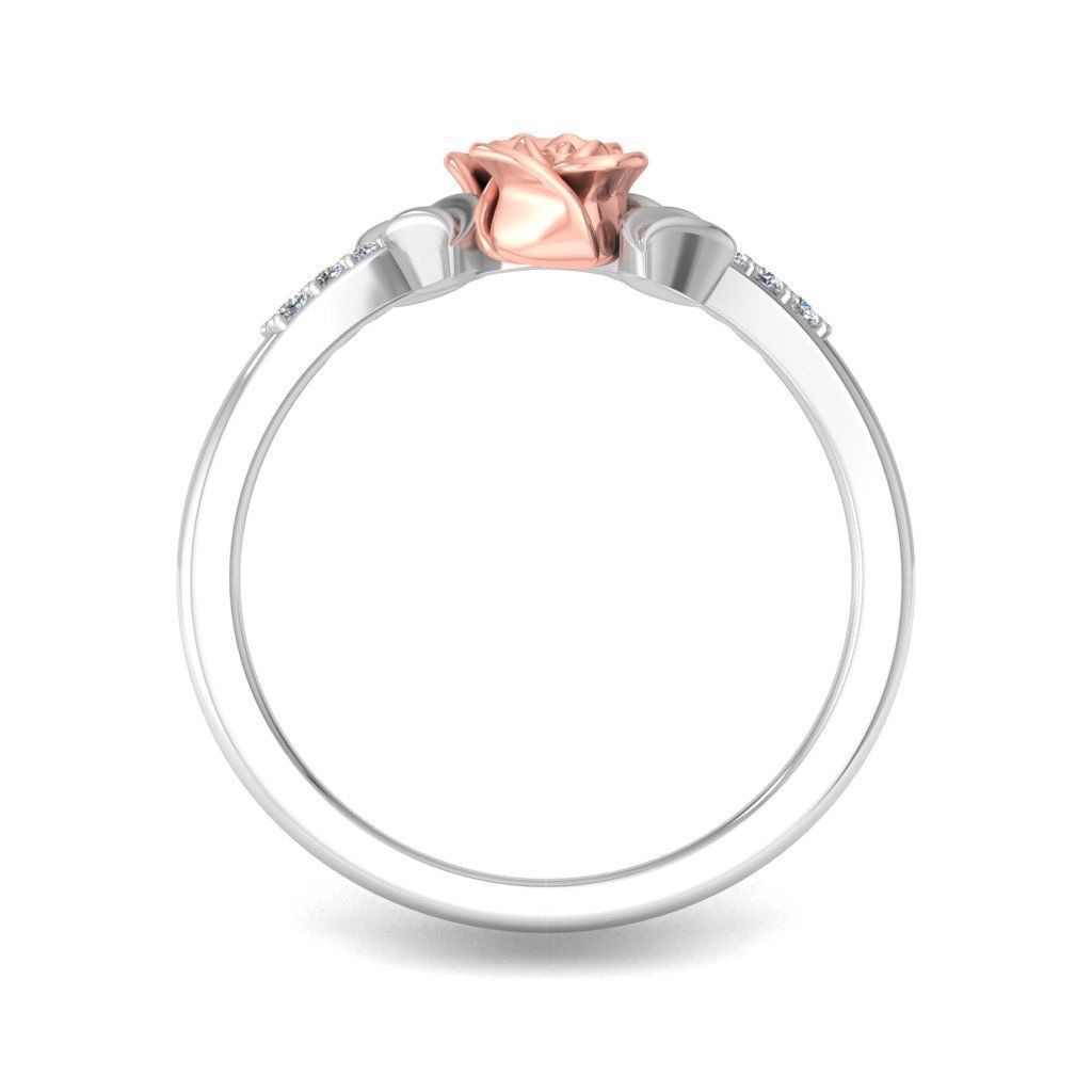 Diamond Rose Ring RG13 3D print model_2