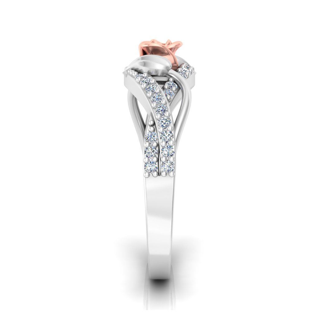 Diamond Rose Ring RG14 3D print model_3