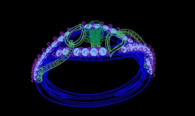 Diamond Rose Ring RG14 3D print model_12