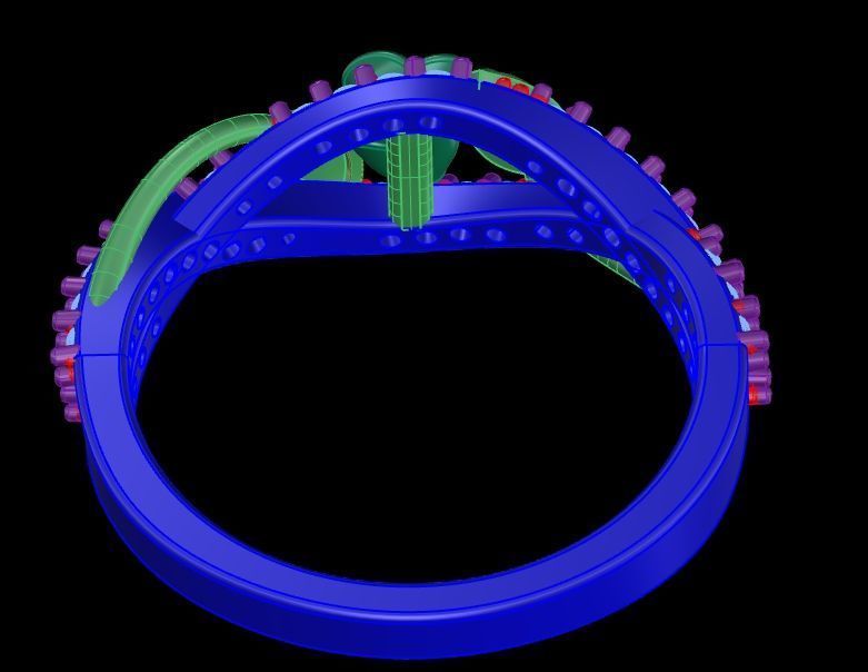 Diamond Rose Ring RG14 3D print model_10