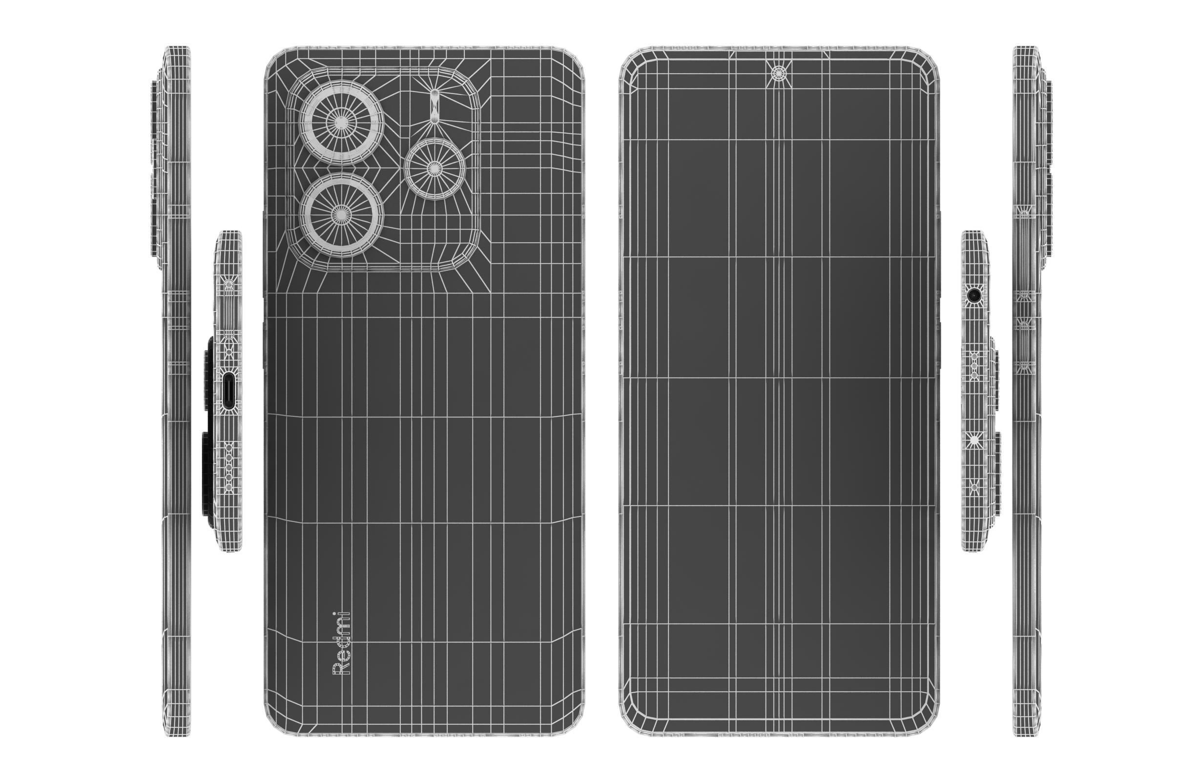 Xiaomi Redmi Note 14 5G Black 3D model_16