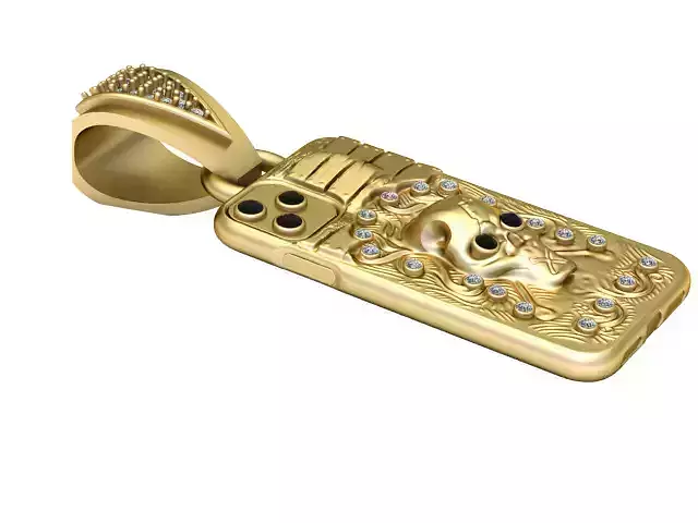 MOBILE  POUCH FACE PENDANT 3D PRINTABLE MODEL 