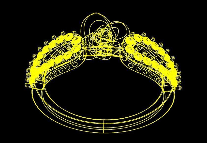 Diamond Rose Ring RG15 3D print model_9