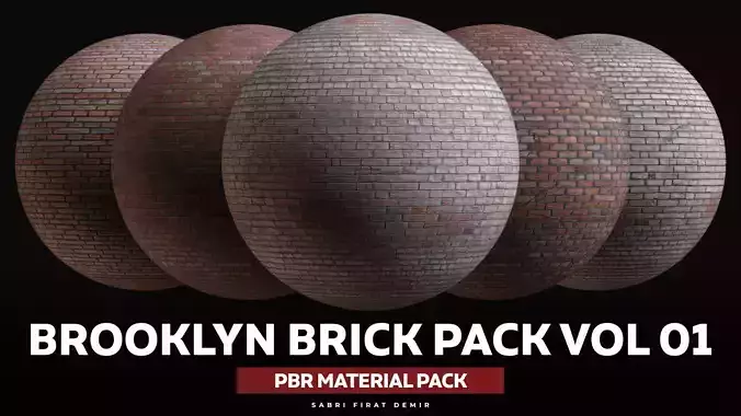 Brooklyn Brick PBR Material Pack Vol 01 Texture