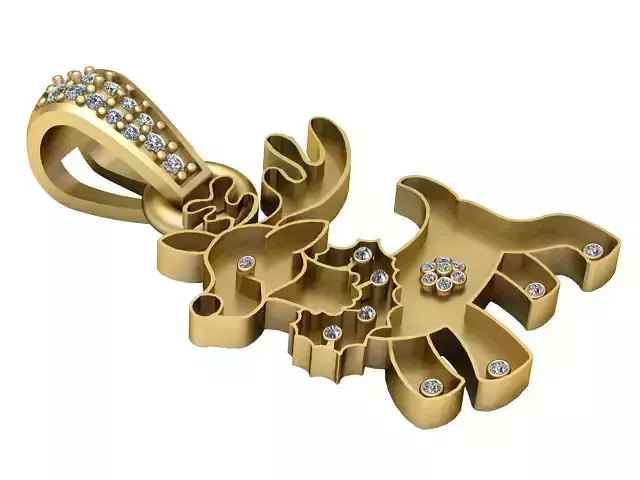 GOAD ANIMAL PENDANT 3D PRINTBLE MODEL 